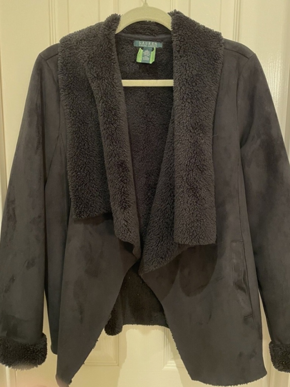 Lauren Ralph Lauren line features a soft, velvety faux-suede exterior with a plu - Picture 1 of 7